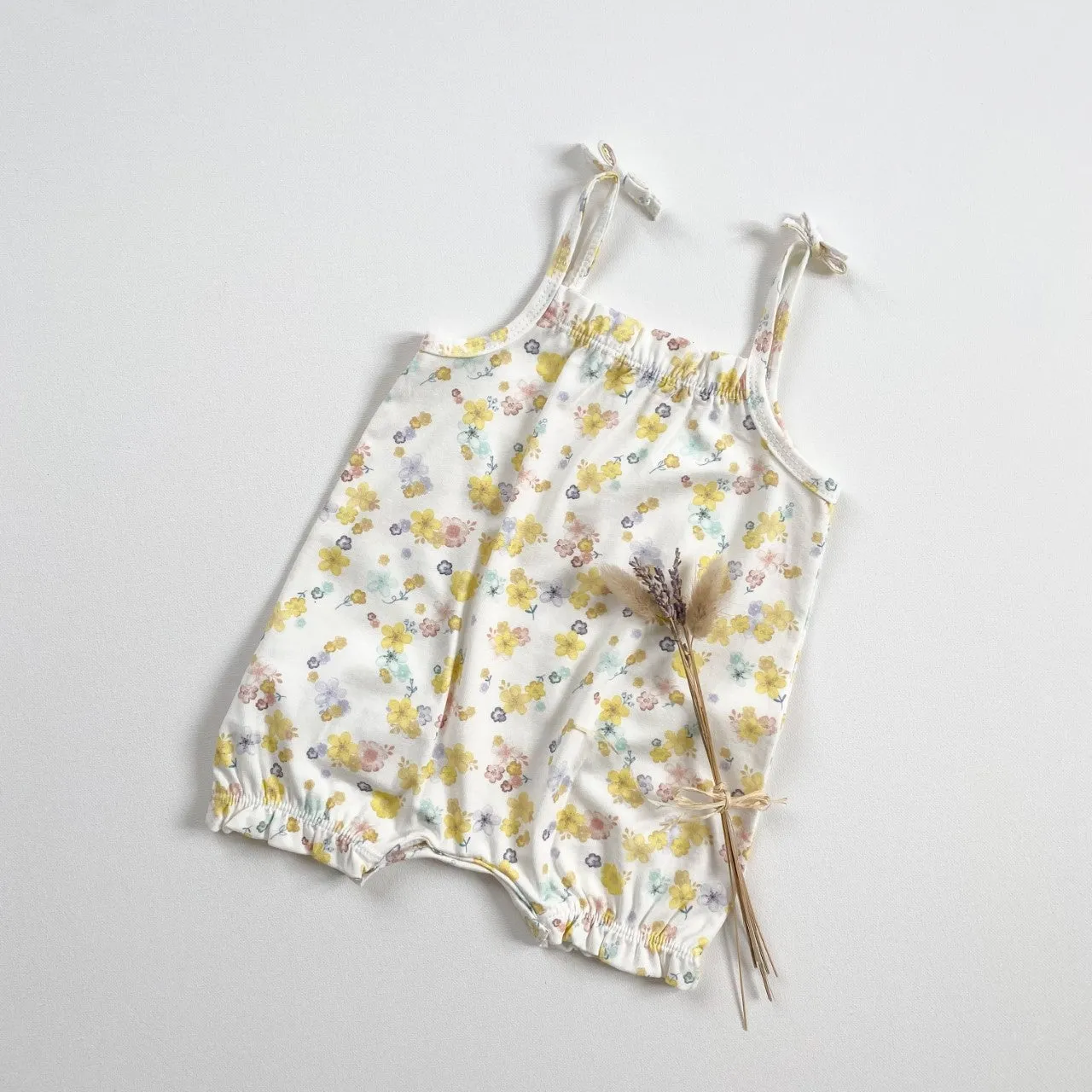 Summer Yellow Vest Romper