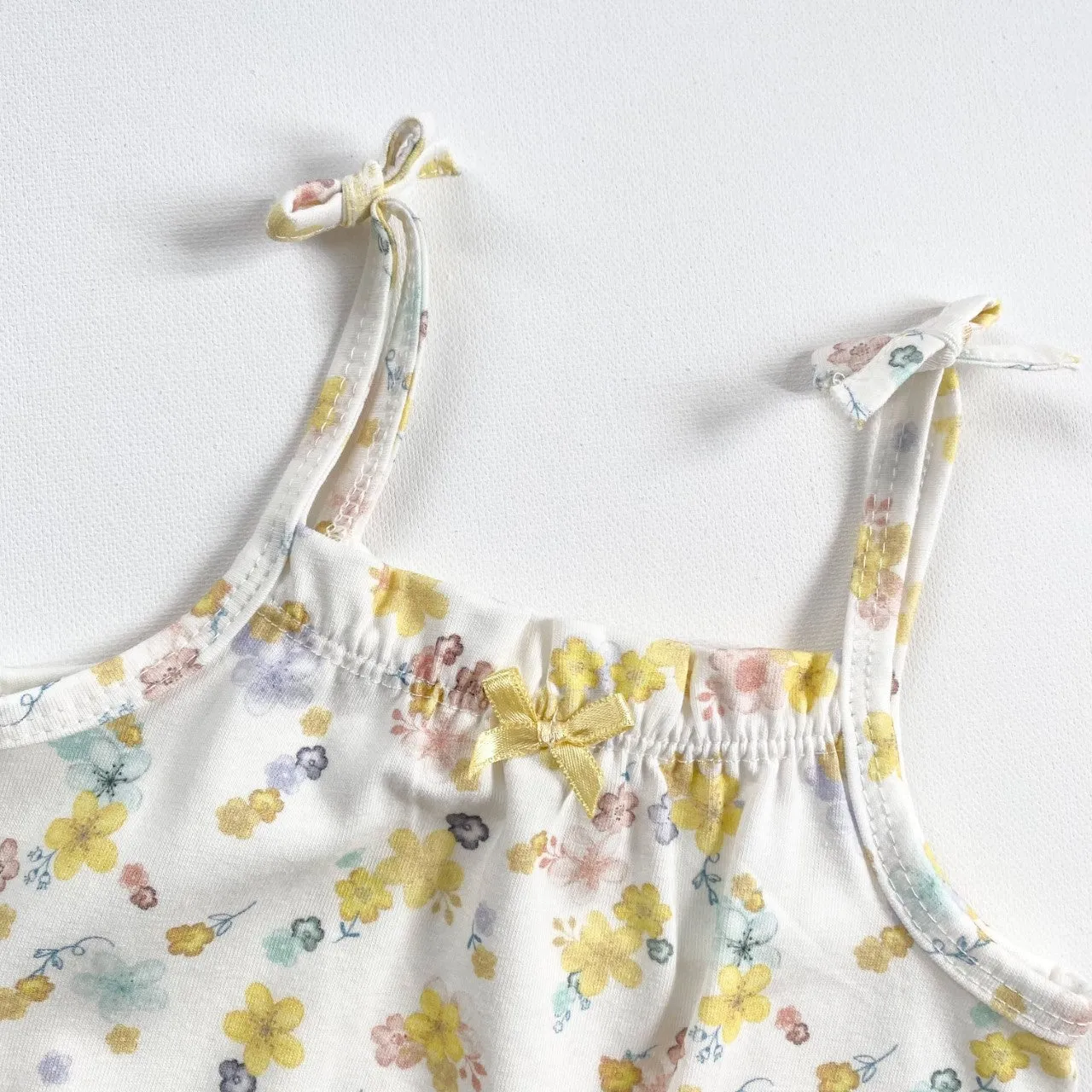 Summer Yellow Vest Romper