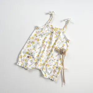 Summer Yellow Vest Romper