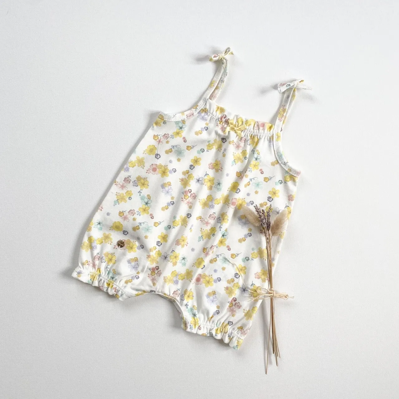Summer Yellow Vest Romper