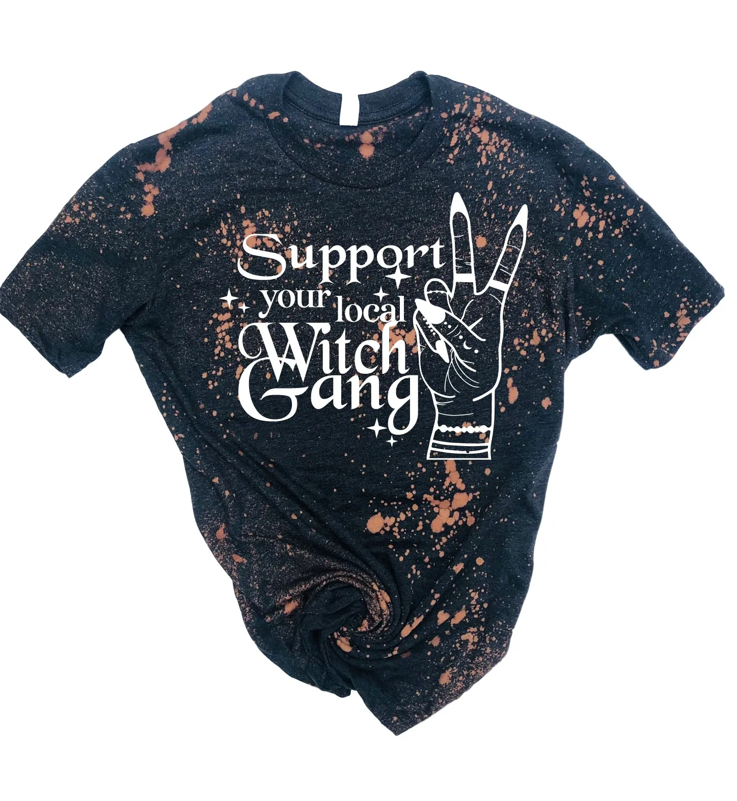 Support Your Local Witch Gang Shirt | Bleached Tee | Unisex Crew