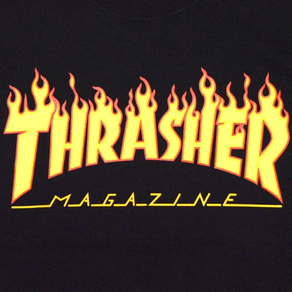Thrasher Flame Logo Mens Long Sleeve Shirts