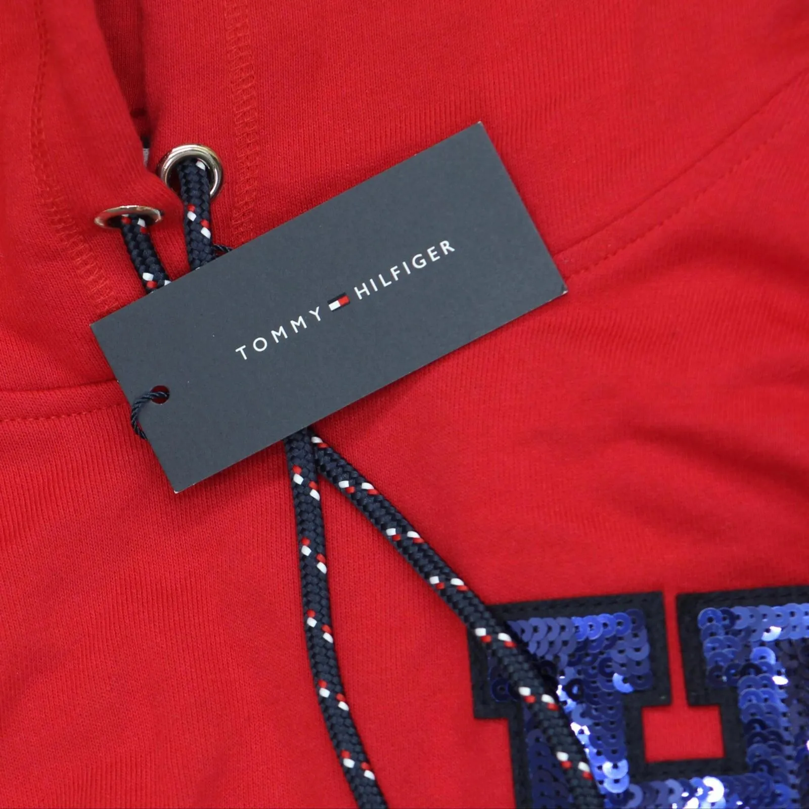 Tommy Hilfiger Women's Sequined Long Sleeve Hoodie Dress J1JD0GKC