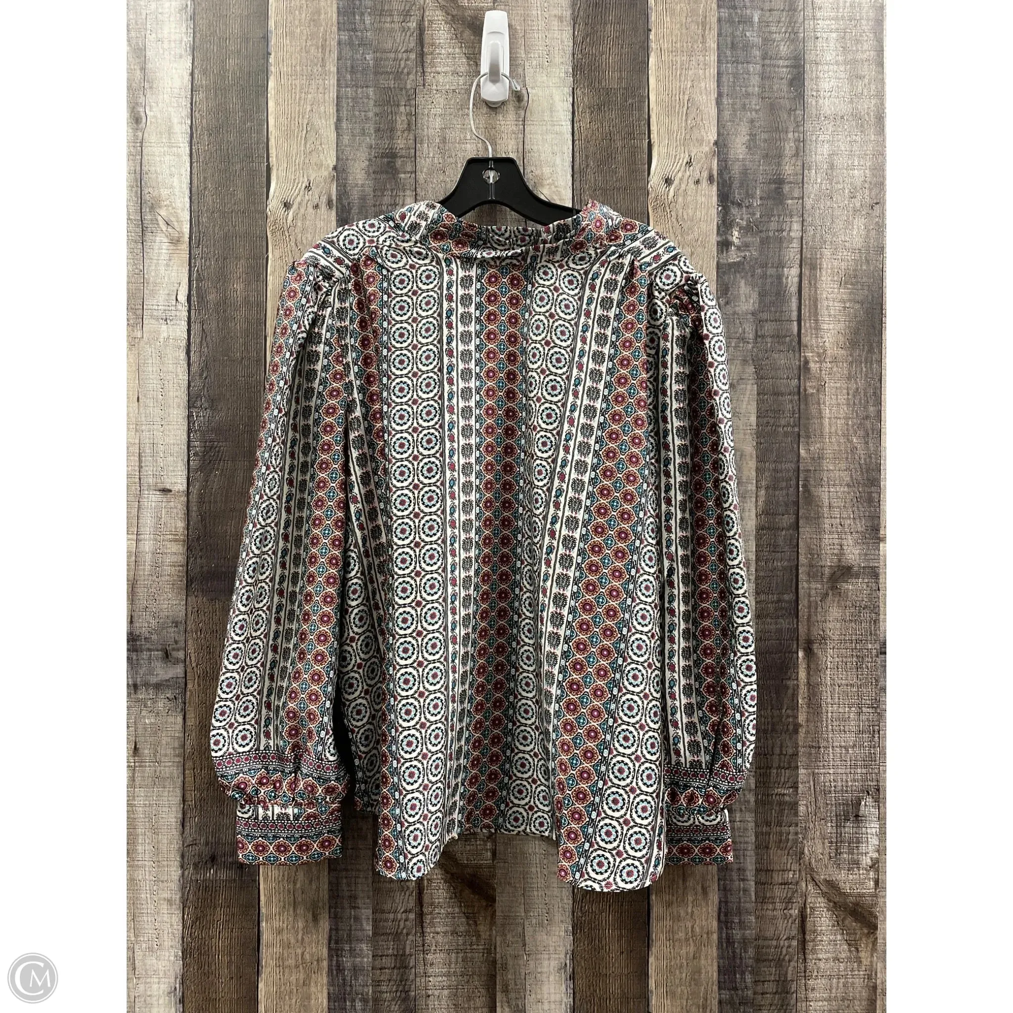 Top Long Sleeve By Loft In Floral Print, Size: L