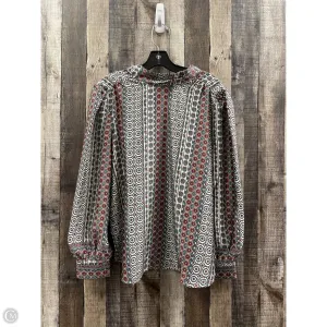 Top Long Sleeve By Loft In Floral Print, Size: L