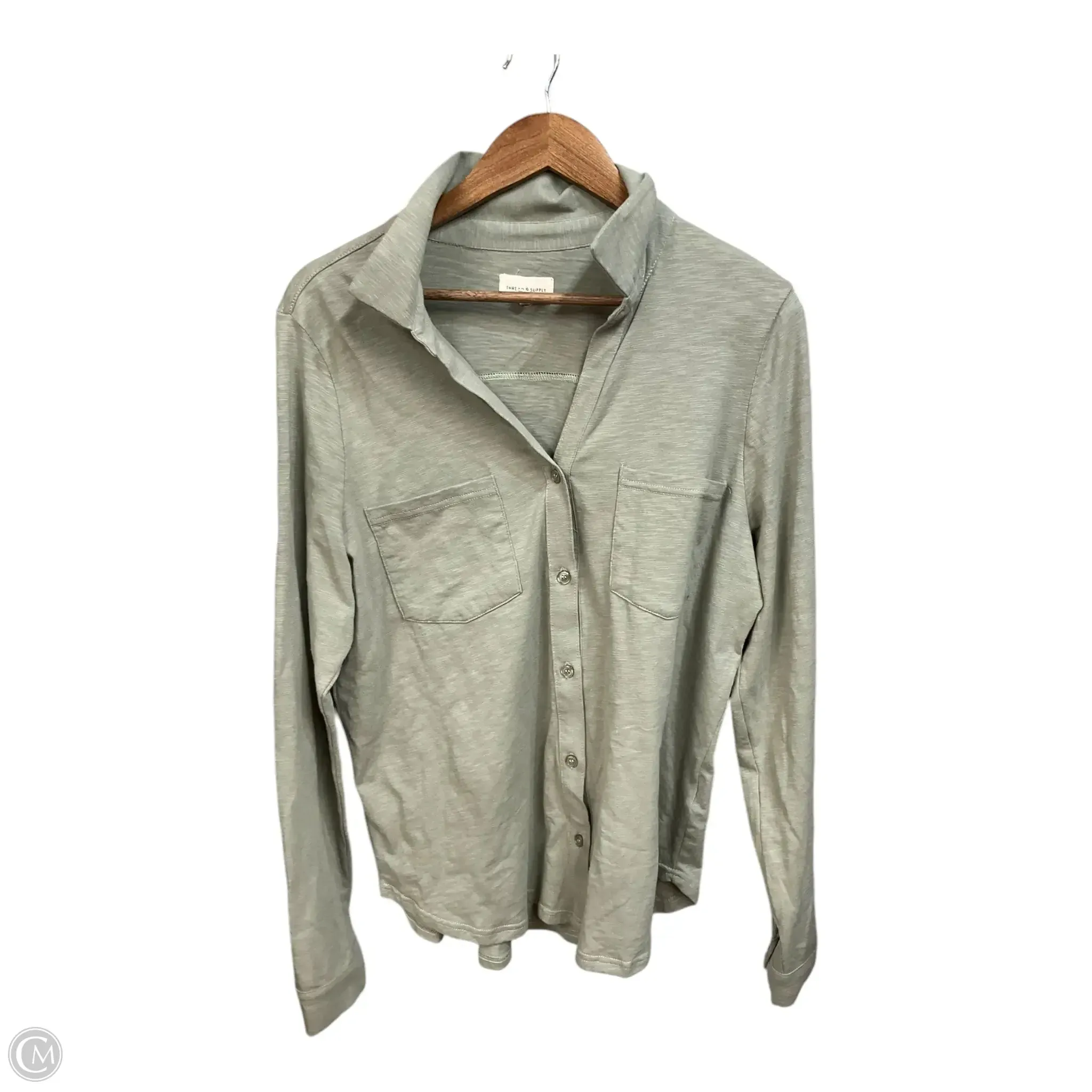Top Long Sleeve By Thread And Supply In Geometric Pattern, Size: Xl
