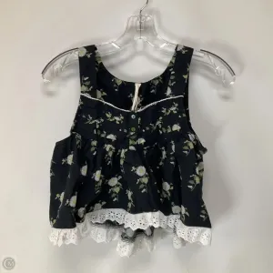 Top Sleeveless By Anthropologie In Floral Print, Size: Xxs