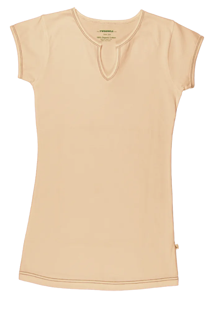 TwOOwls White Black Short Sleeve Tee -100% organic cotton