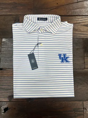 UK Broad Stripe Performance Polo - Marine White