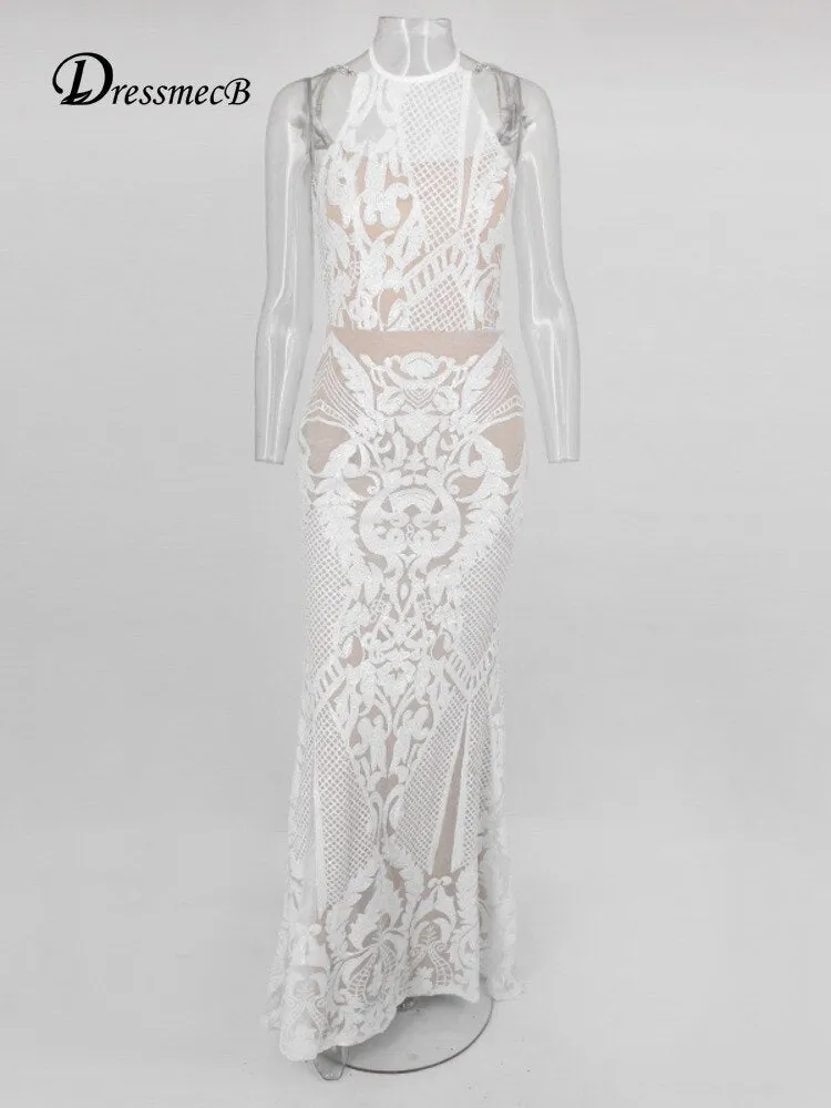 V Neck Maxi Long Dress