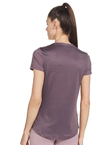 Van Heusen Athleisure Antibacterial Relax Fit Workout Gym Tee (88402_MAUVE SHADOW_S)