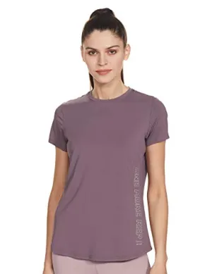Van Heusen Athleisure Antibacterial Relax Fit Workout Gym Tee (88402_MAUVE SHADOW_S)