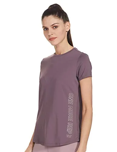 Van Heusen Athleisure Antibacterial Relax Fit Workout Gym Tee (88402_MAUVE SHADOW_S)