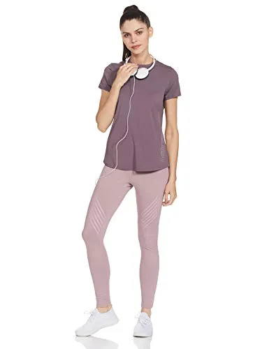 Van Heusen Athleisure Antibacterial Relax Fit Workout Gym Tee (88402_MAUVE SHADOW_S)
