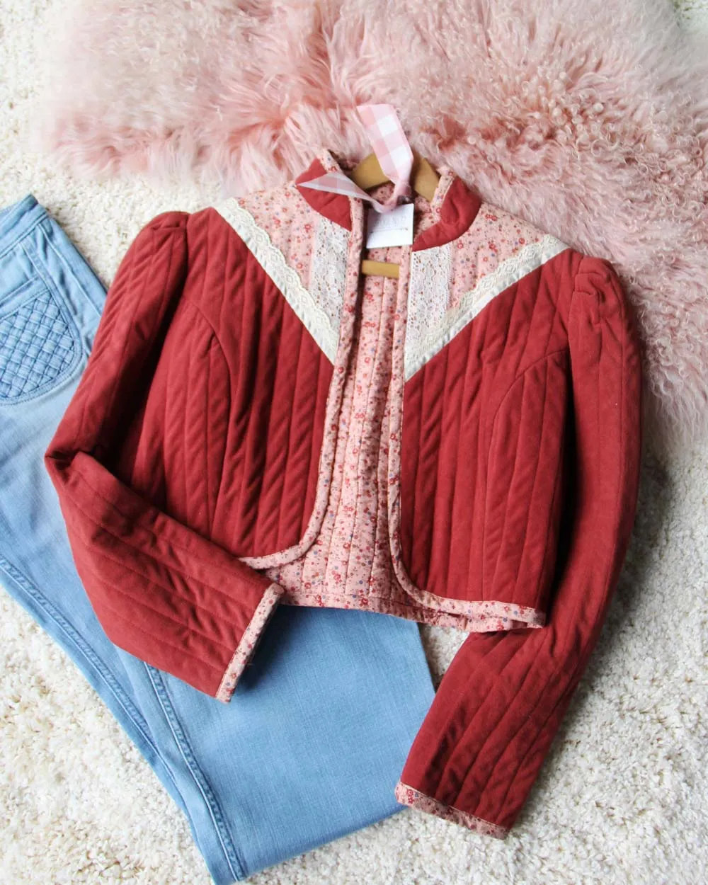 Vintage Quilted Lace Jacket
