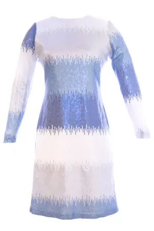 VON VONNI Women's Burch Open Back Blue Reflection Sequined Dress Sz S $298 NEW