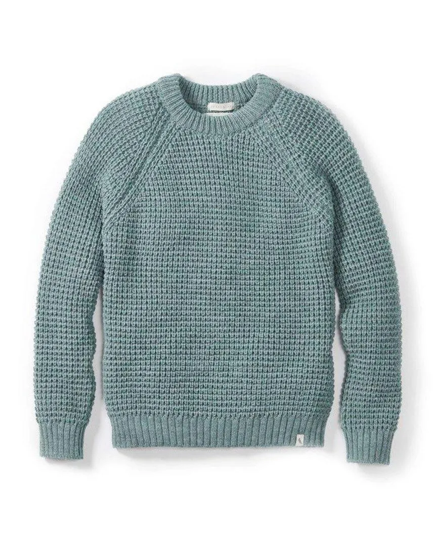 Waffle Crew Neck Jumper Seafoam