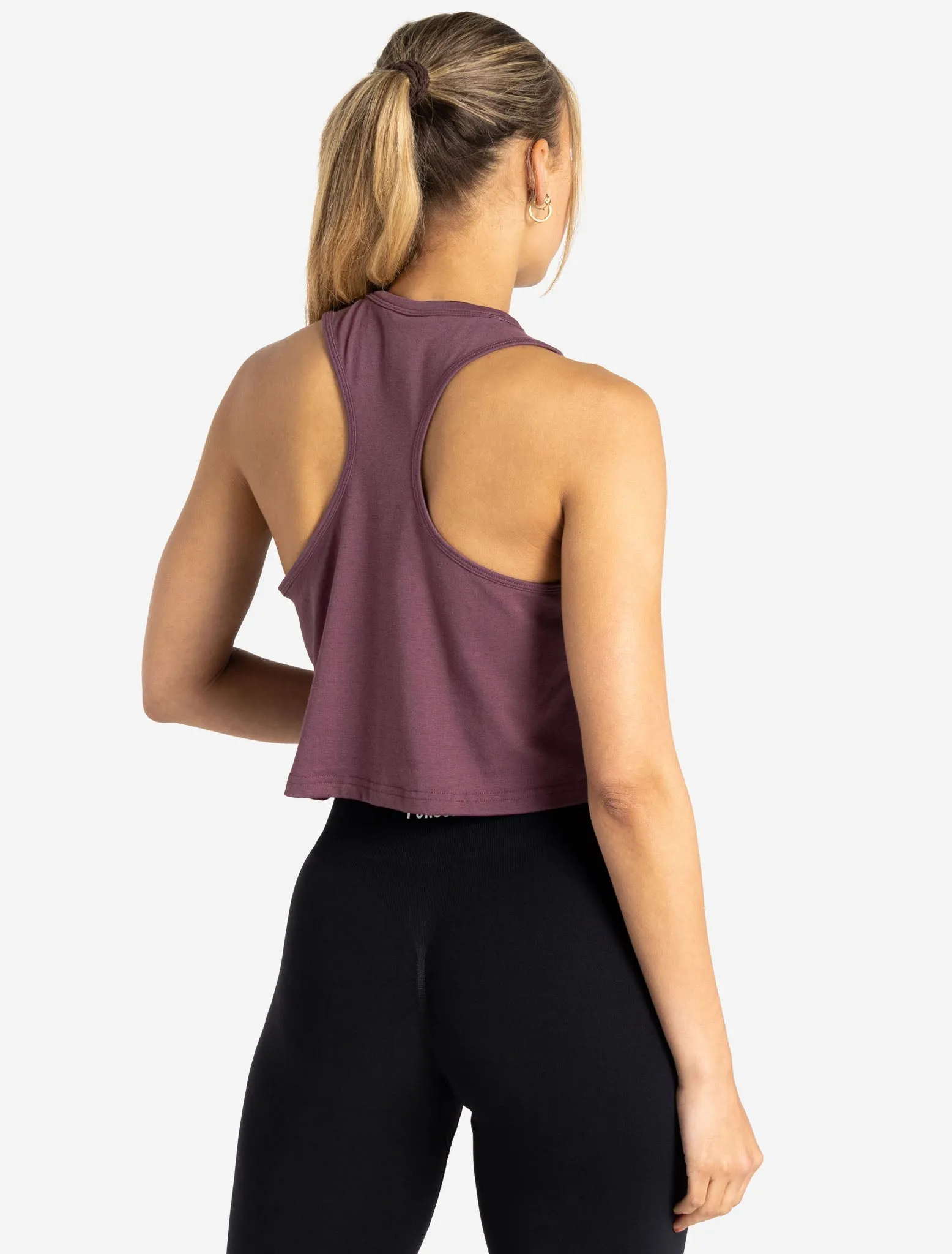 Wave Crop Tank - Plum