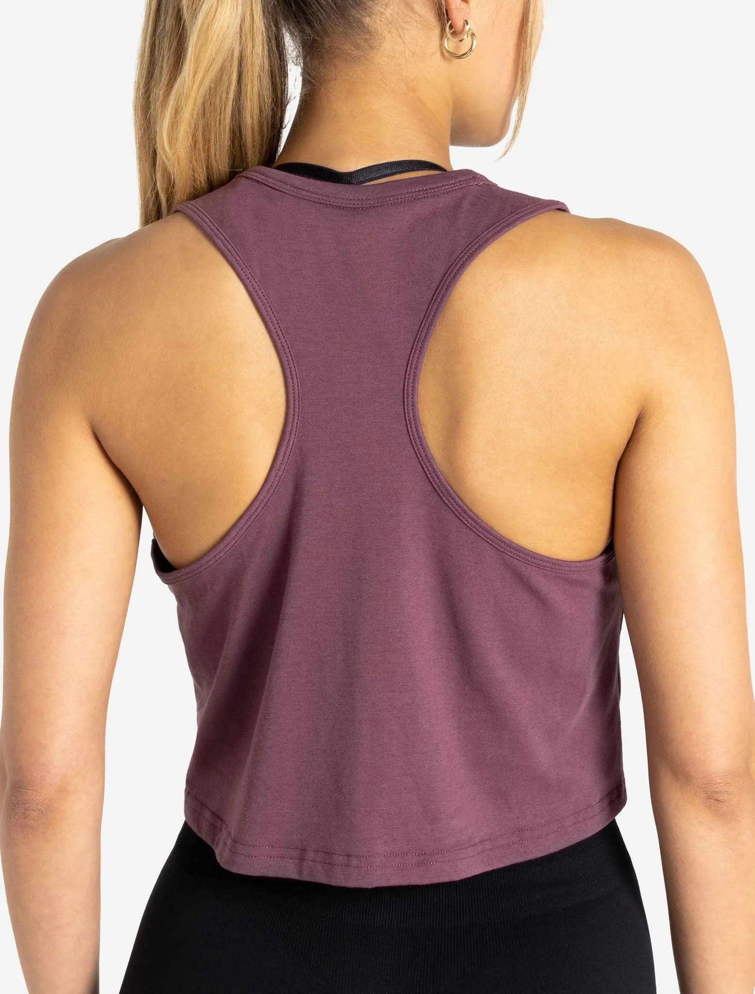 Wave Crop Tank - Plum