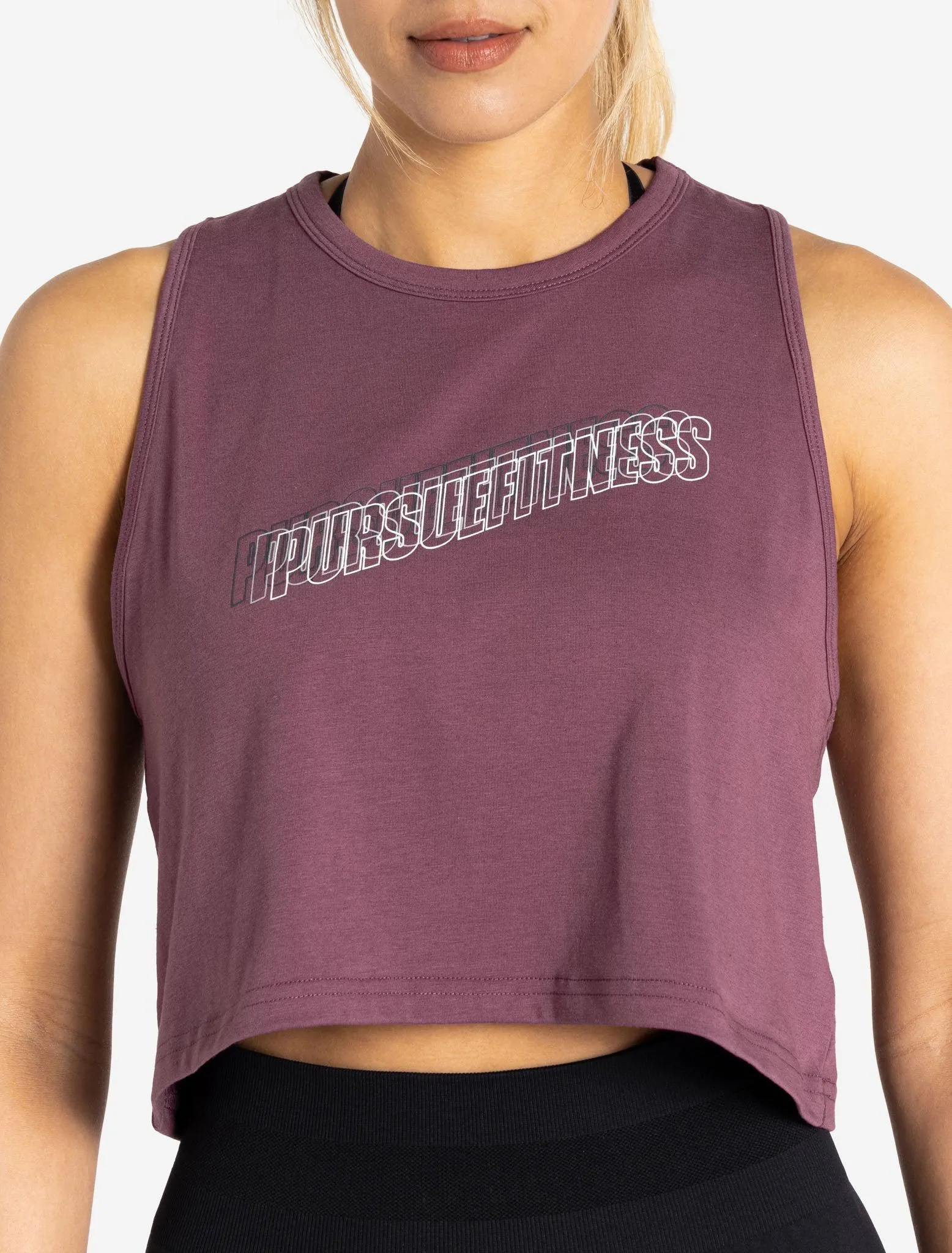 Wave Crop Tank - Plum