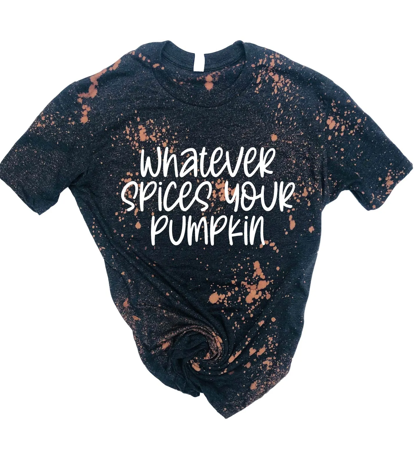 Whatever Spices Your Pumpkin Shirt | Fall Bleached Tee | Unisex Crew