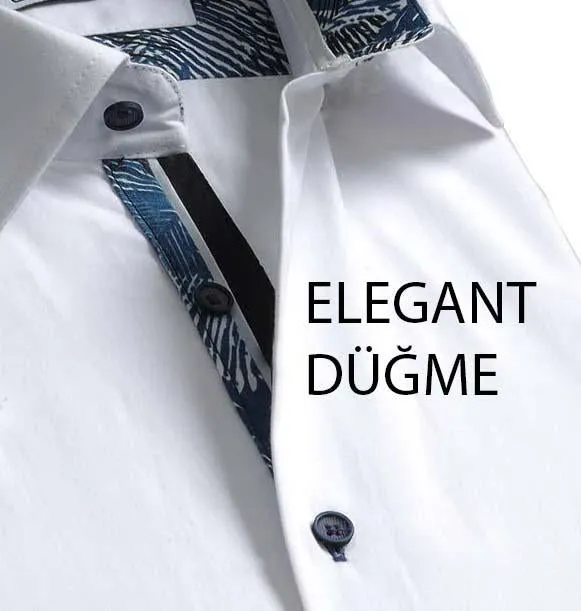 White Solid Short Sleeve Button up Shirts for Men - Tailored Slim Fit Cotton Dress Shirts