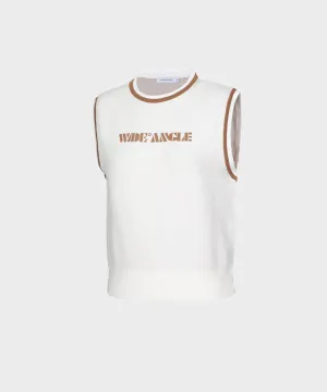 WideAngle: Co Waggle Artwork Loose Fit Vest L - Off-White