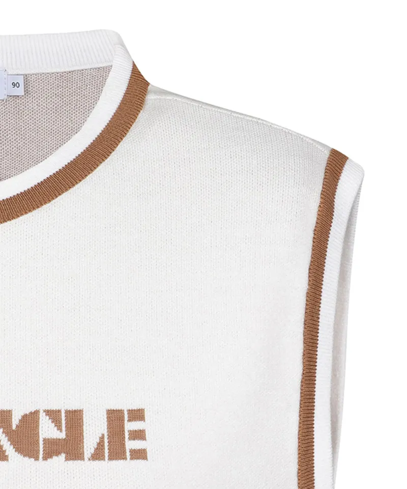 WideAngle: Co Waggle Artwork Loose Fit Vest L - Off-White