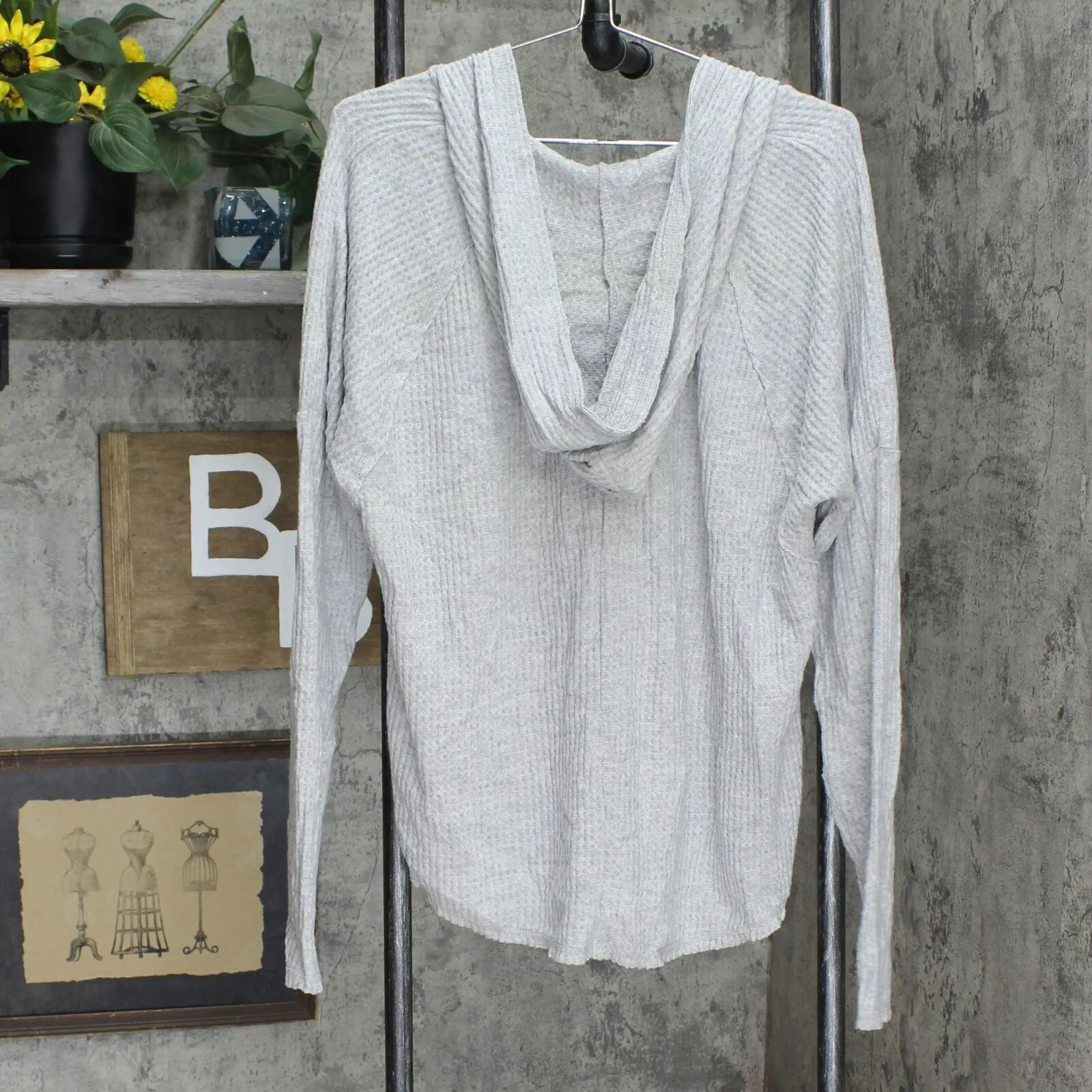 Wild Fable Women's Long Sleeve Tie-Front Hooded Waffle Knit T-Shirt 79296414