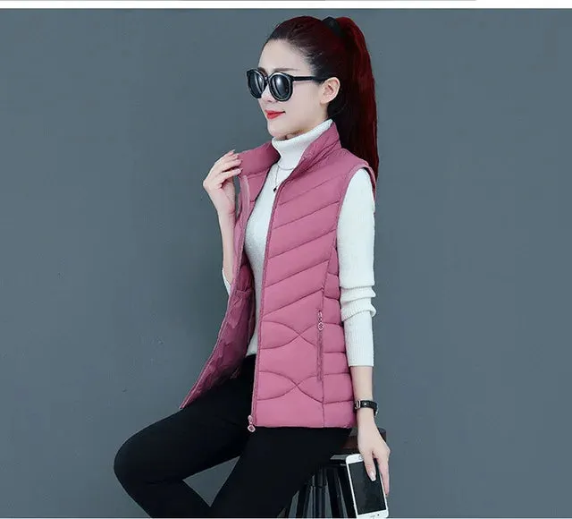 Woman Vest Autumn Winter Warm Down Cotton Vests Female Thick Removable Hooded Waistcoat Women's Sleeveless Jacket Vest Coat