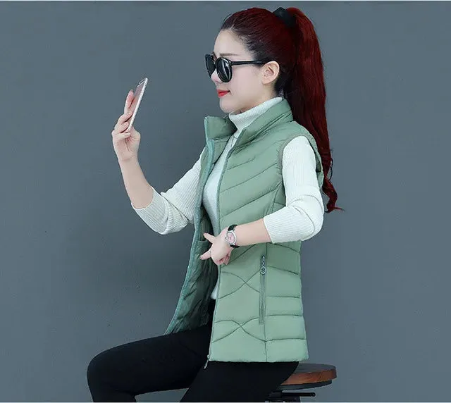 Woman Vest Autumn Winter Warm Down Cotton Vests Female Thick Removable Hooded Waistcoat Women's Sleeveless Jacket Vest Coat