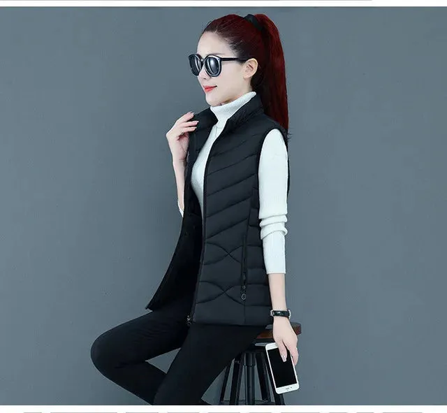 Woman Vest Autumn Winter Warm Down Cotton Vests Female Thick Removable Hooded Waistcoat Women's Sleeveless Jacket Vest Coat