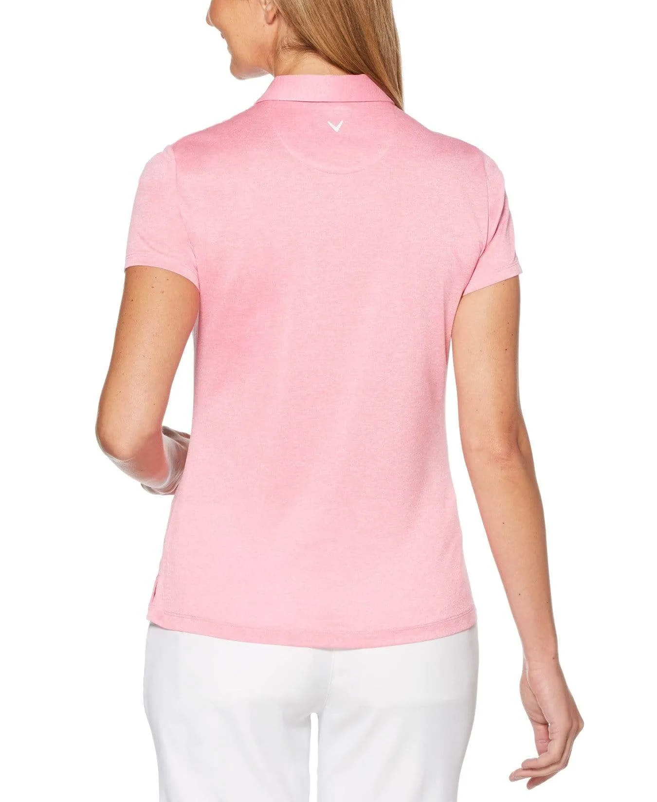 Womens 1/4 Zip Heather Polo