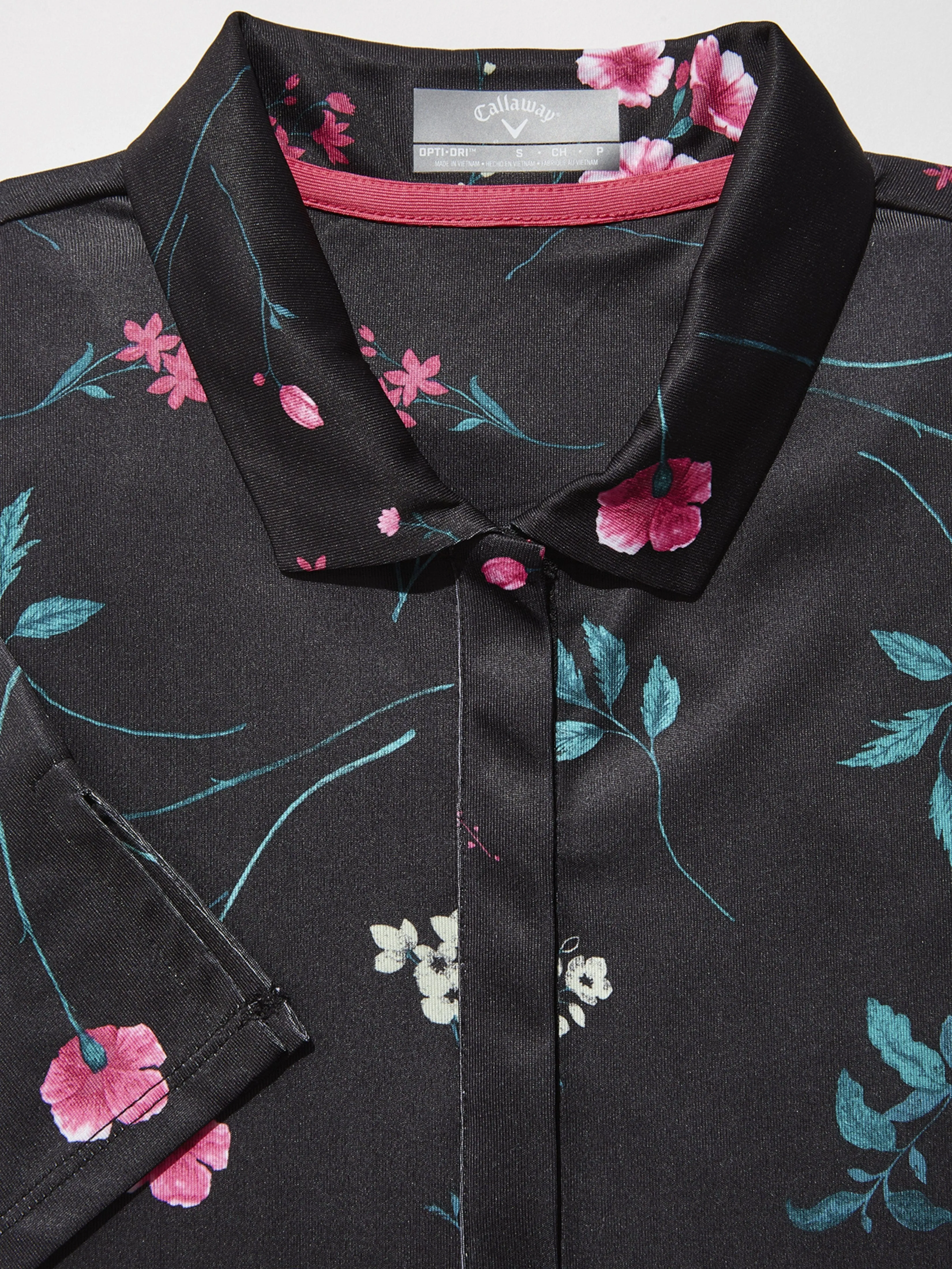 Womens Botanical Floral Print Polo