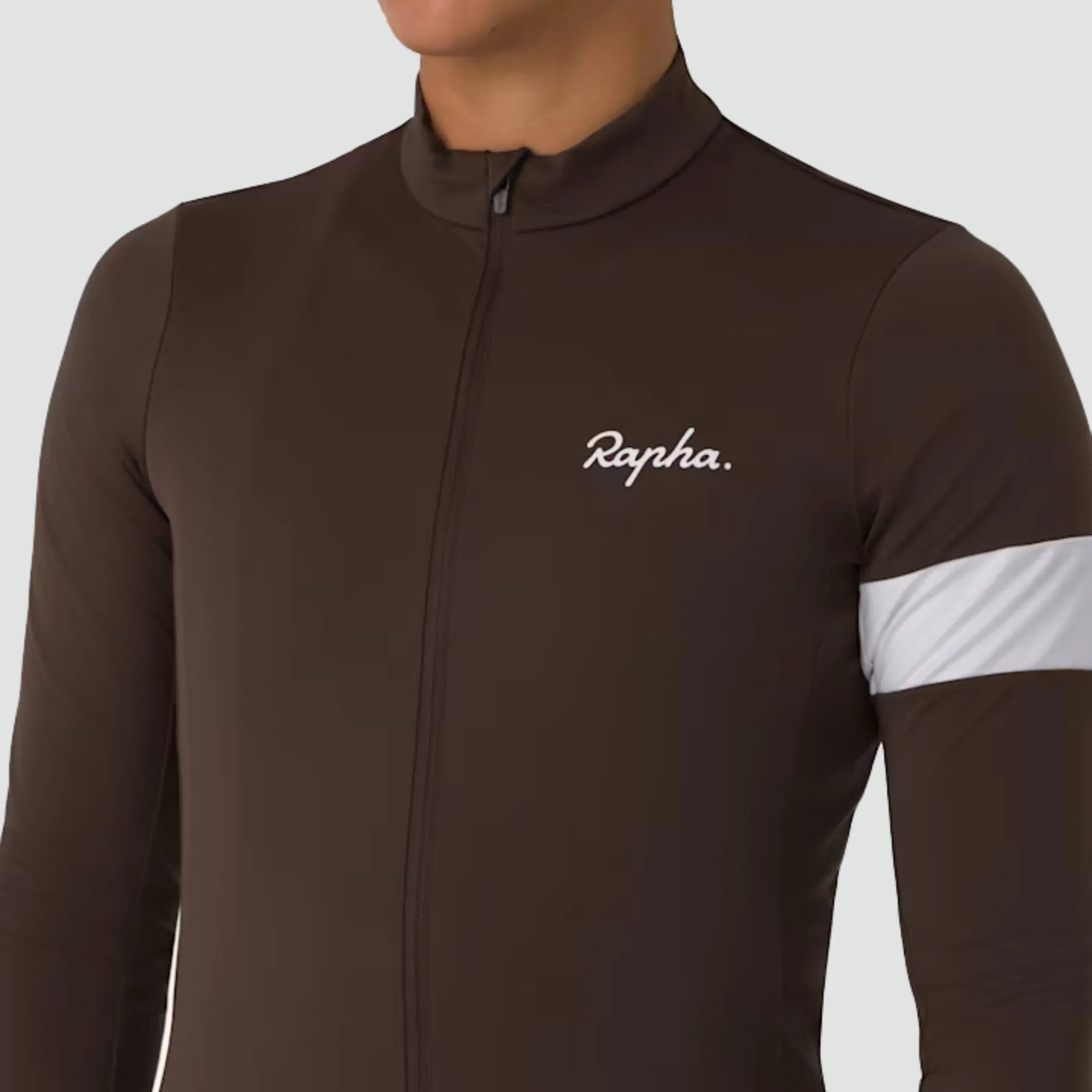 Women's Core Thermal Long Sleeve Jersey - Deep Coffee/White