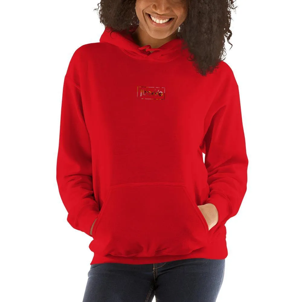 Women's Embroidered Maryland Flag Style Hoodie