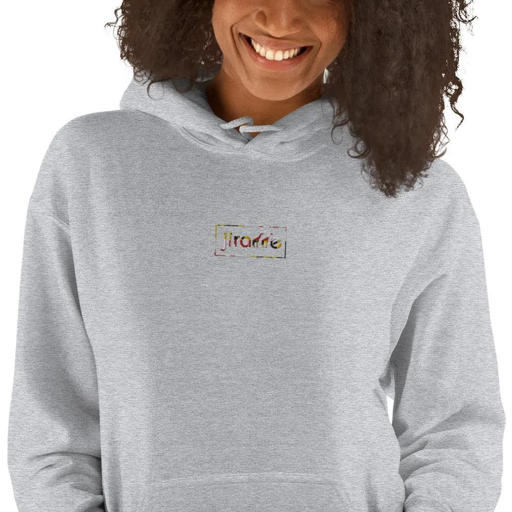 Women's Embroidered Maryland Flag Style Hoodie