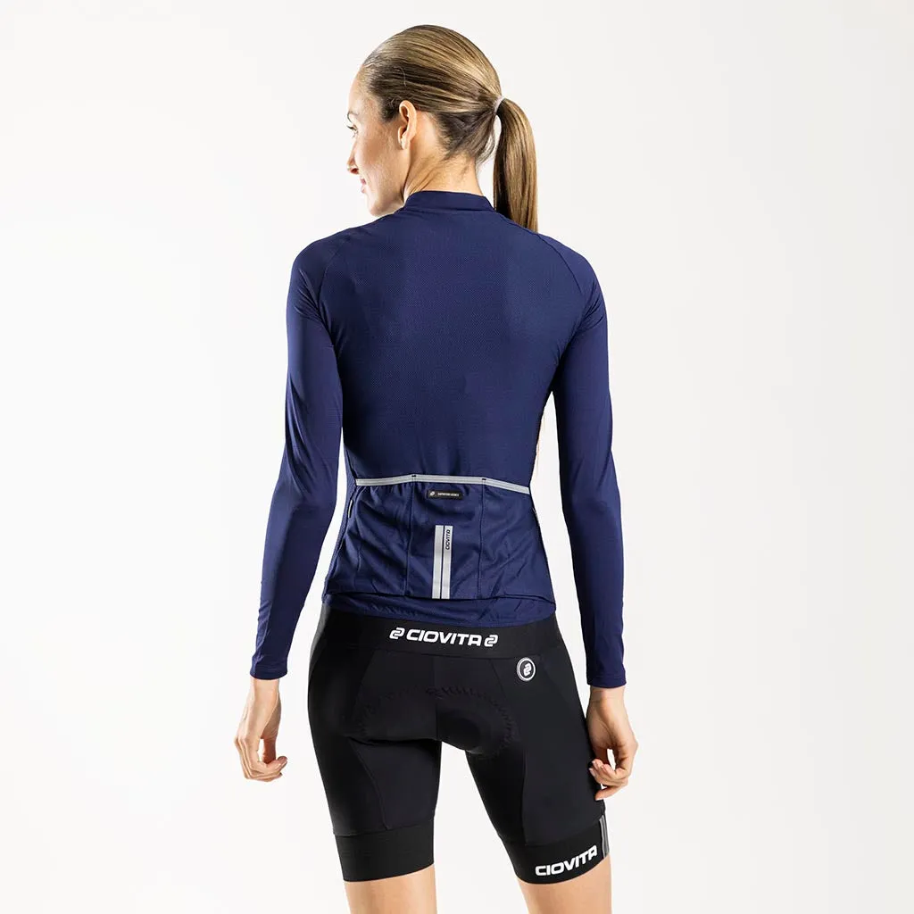 Women's Faro Long Sleeve Jersey (Navy)