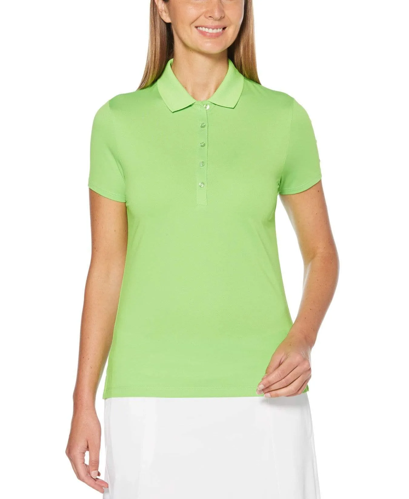 Womens Micro Hex Solid Polo