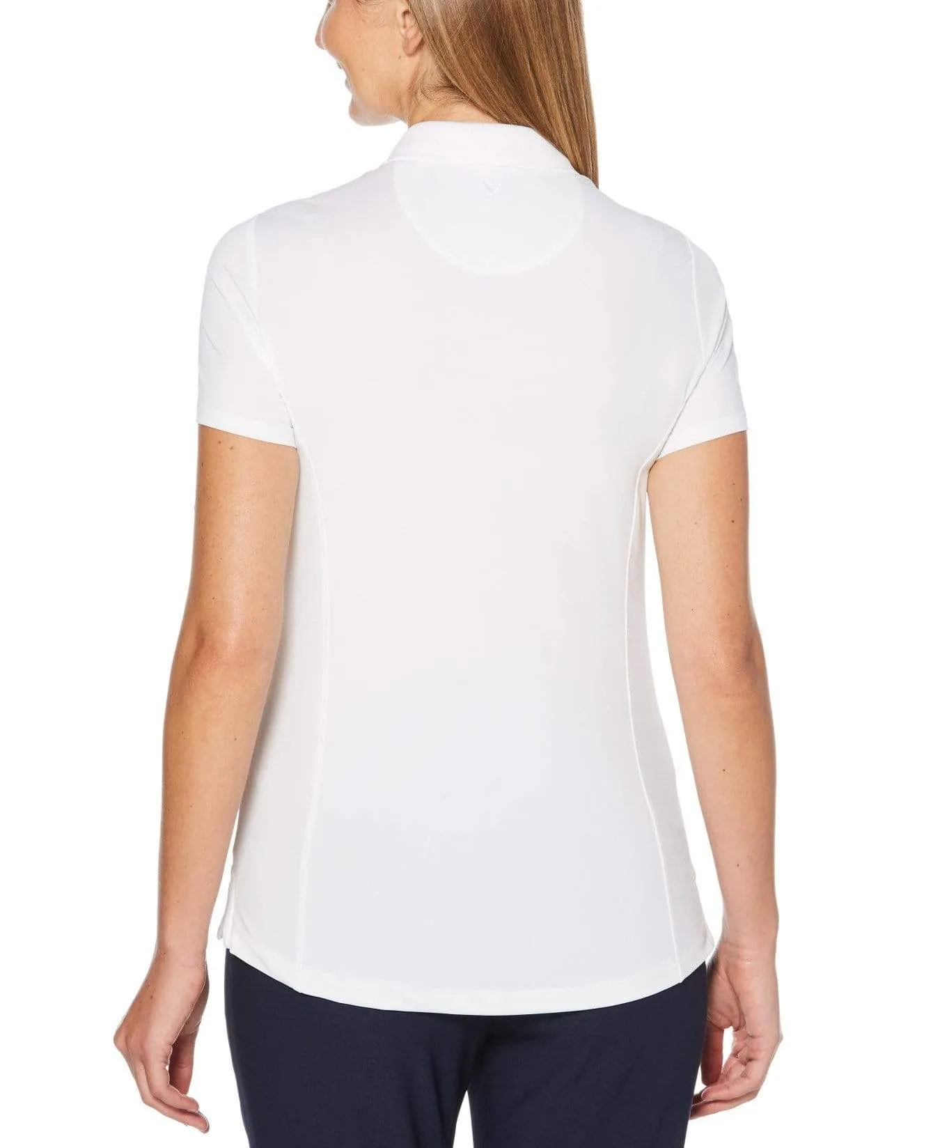 Womens Micro Hex Solid Polo