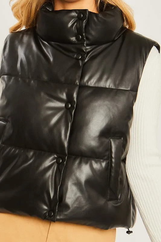 Women's PU Padded Vest