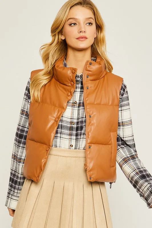 Women's PU Padded Vest