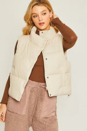 Women's PU Padded Vest
