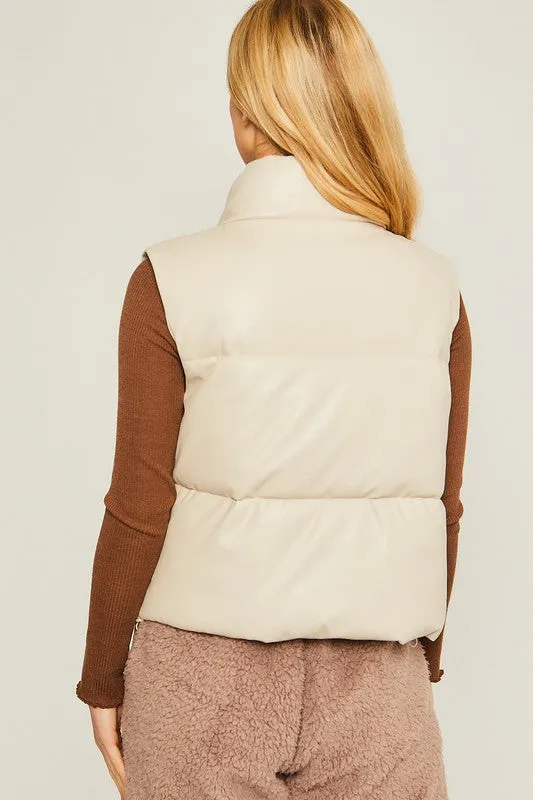 Women's PU Padded Vest