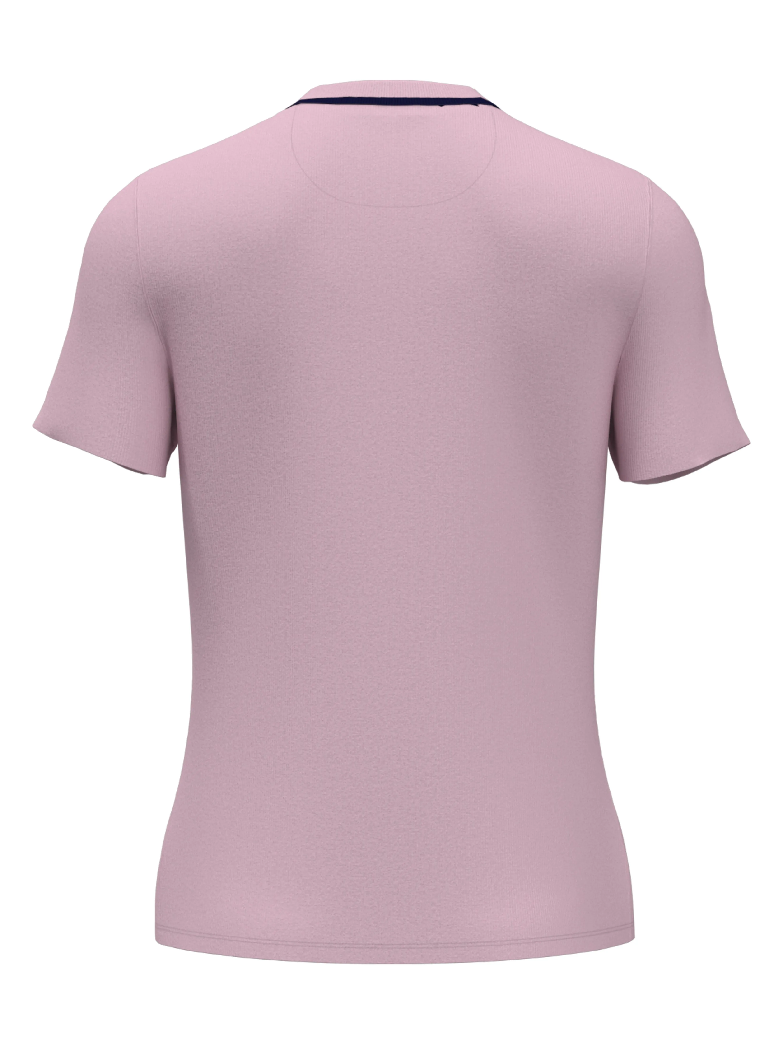 Women's Ribbed Golf Polo Shirt With Metallic Zip