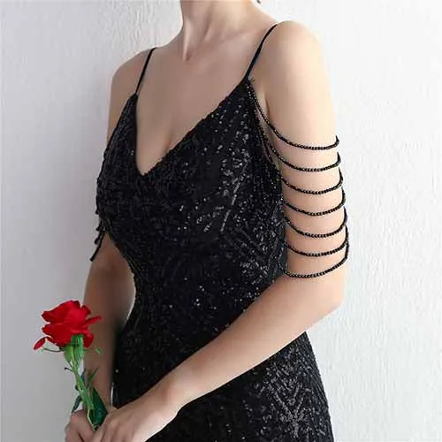 Women's Sequined Wedding Evening Mermaid Dress Bridal Gowns S-4XL
