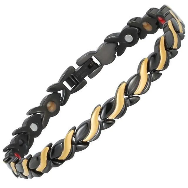 Women's Stainless Steel Germanium Link Chain Energy Bracelet
