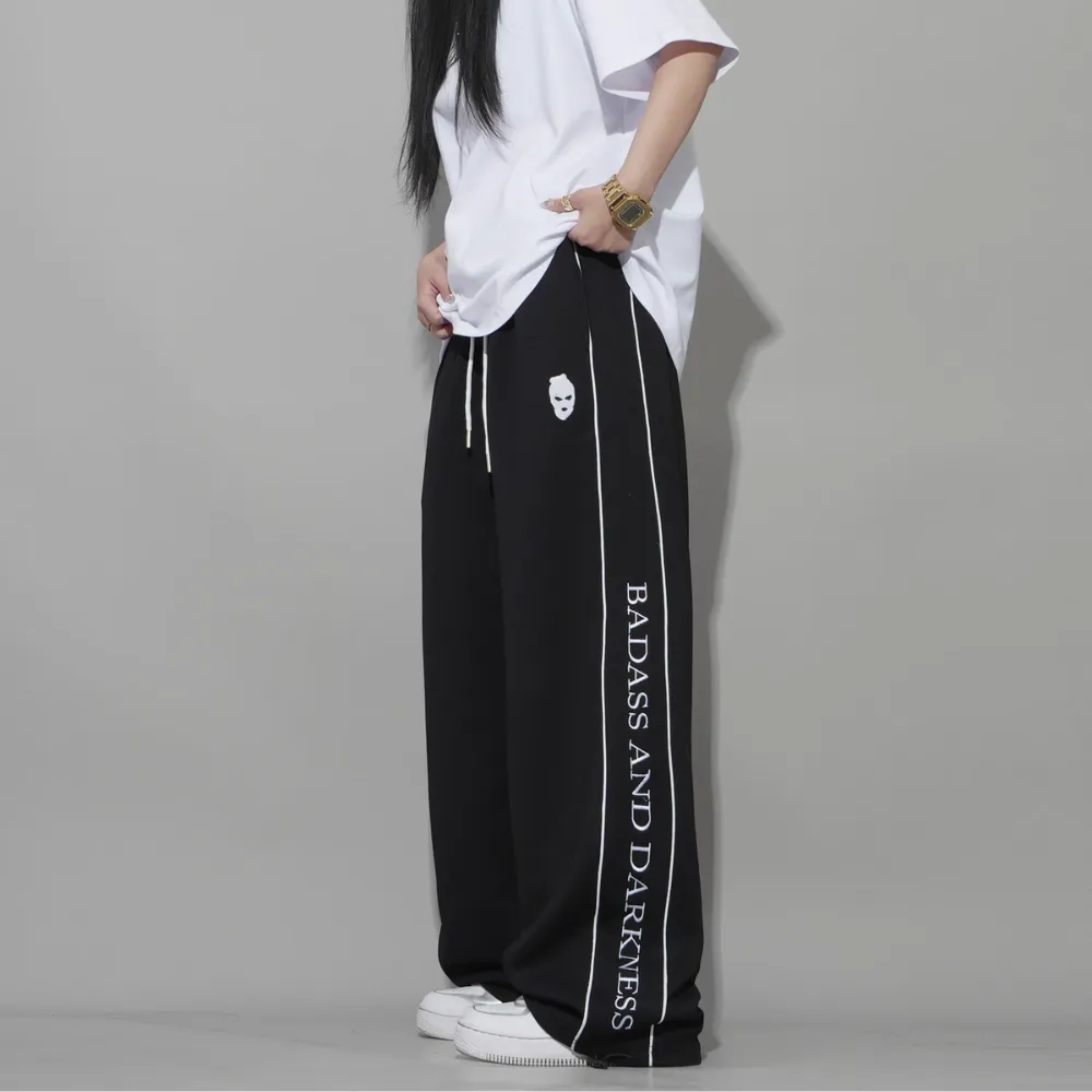 Women's Street Mask Embroidered Sweatpants