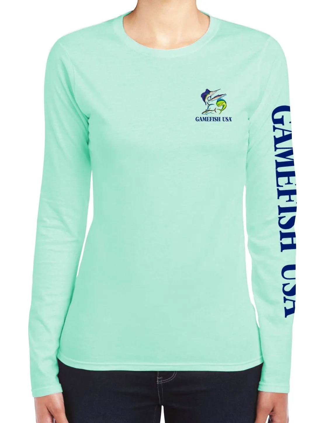 Women's UPF 50 Lightweight Microfiber Moisture Wicking Performance Fishing Shirt Gamefish