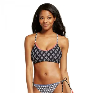 Xhilaration Womens Embroidered Bralette Bikini Swim Top Black XS